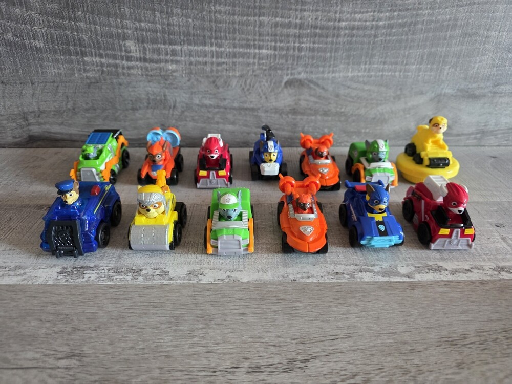 Large Lot PAW Patrol Pup Squad Vehicles Toys 13pc g42